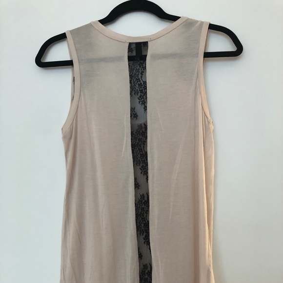 Aqua Beige/Lace Sleeveless Shirt - Picture 3 of 3